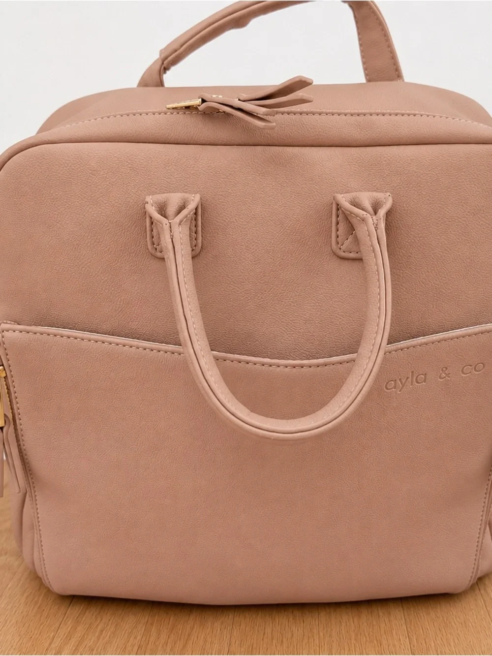 Ayla & Co Blush / Tan Diaper Bag